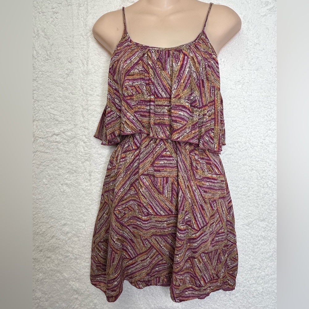 Zinga layered cami purple‎ summer dress womens size medium.